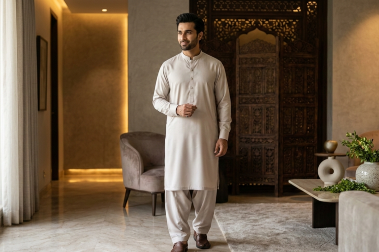 Premium Boski Fabric – Kanaan Signature | Eid Collection 2026